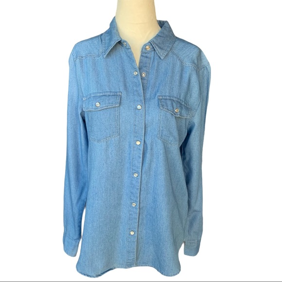 Anthropologie Tops - Anthropologie Eden Olivia Denim Western Jean Shirt